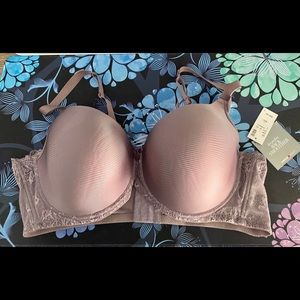 Plum lace back smoother underwire bra- BRAND NEW